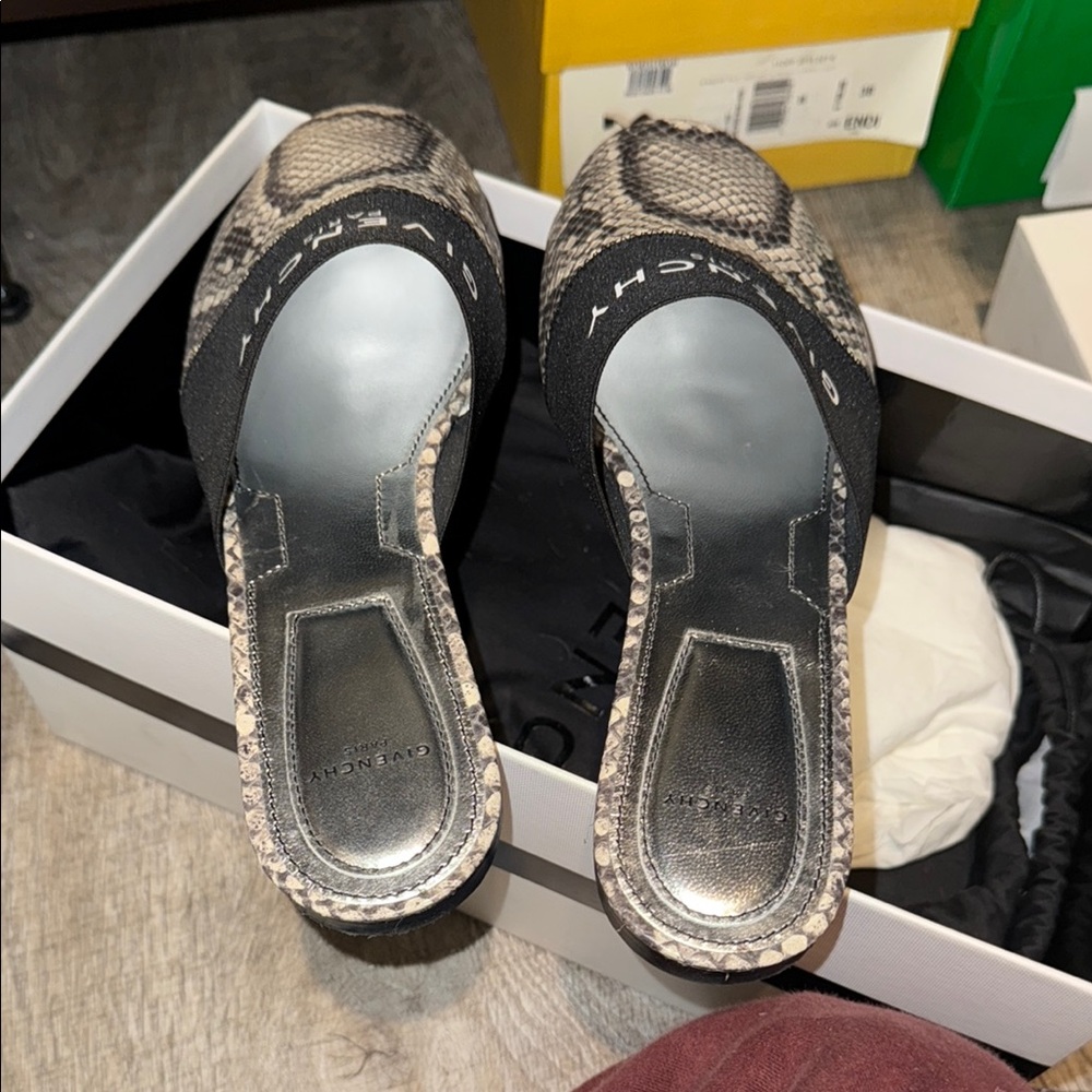 Givenchy Snakeskin Patterned Mules - image 2